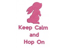 Stickdatei - Keep calm and Hop on 3
